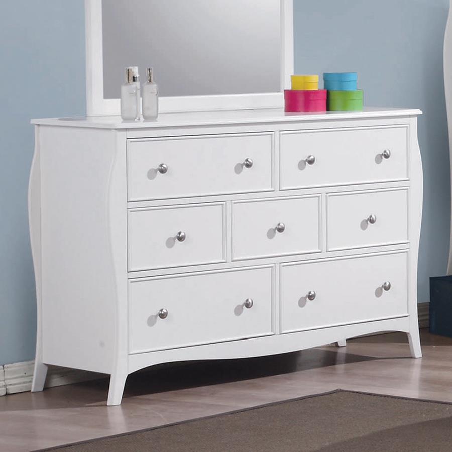 Dominique White Dresser - furniture place usa