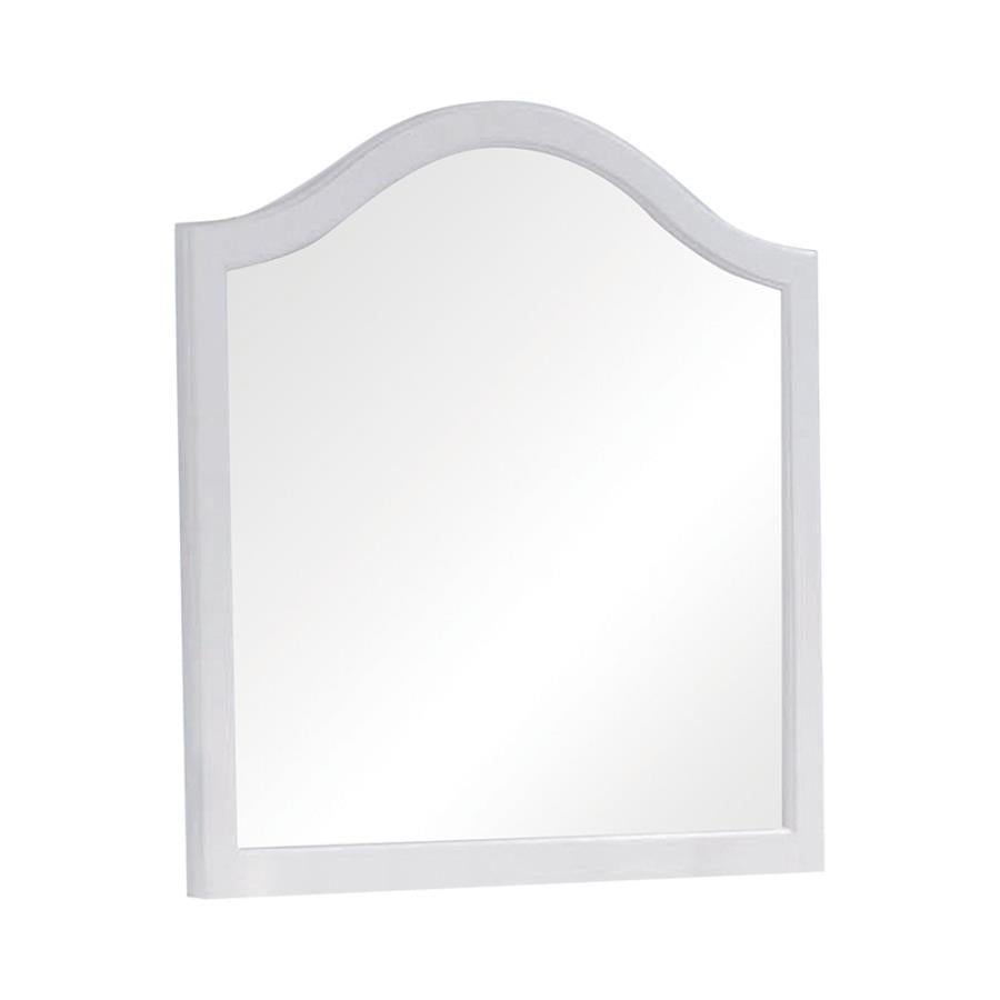 Dominique White Dresser Mirror - furniture place usa