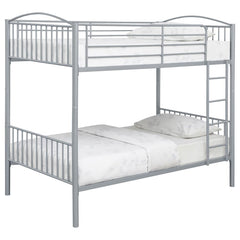 Anson Silver Twin / Twin Bunk Bed - furniture place usa
