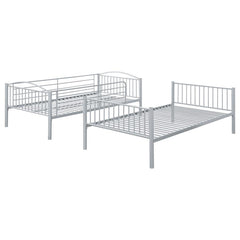 Anson Silver Twin / Twin Bunk Bed - furniture place usa
