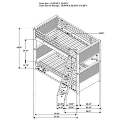 Oliver Brown Twin / Twin Bunk Bed - furniture place usa