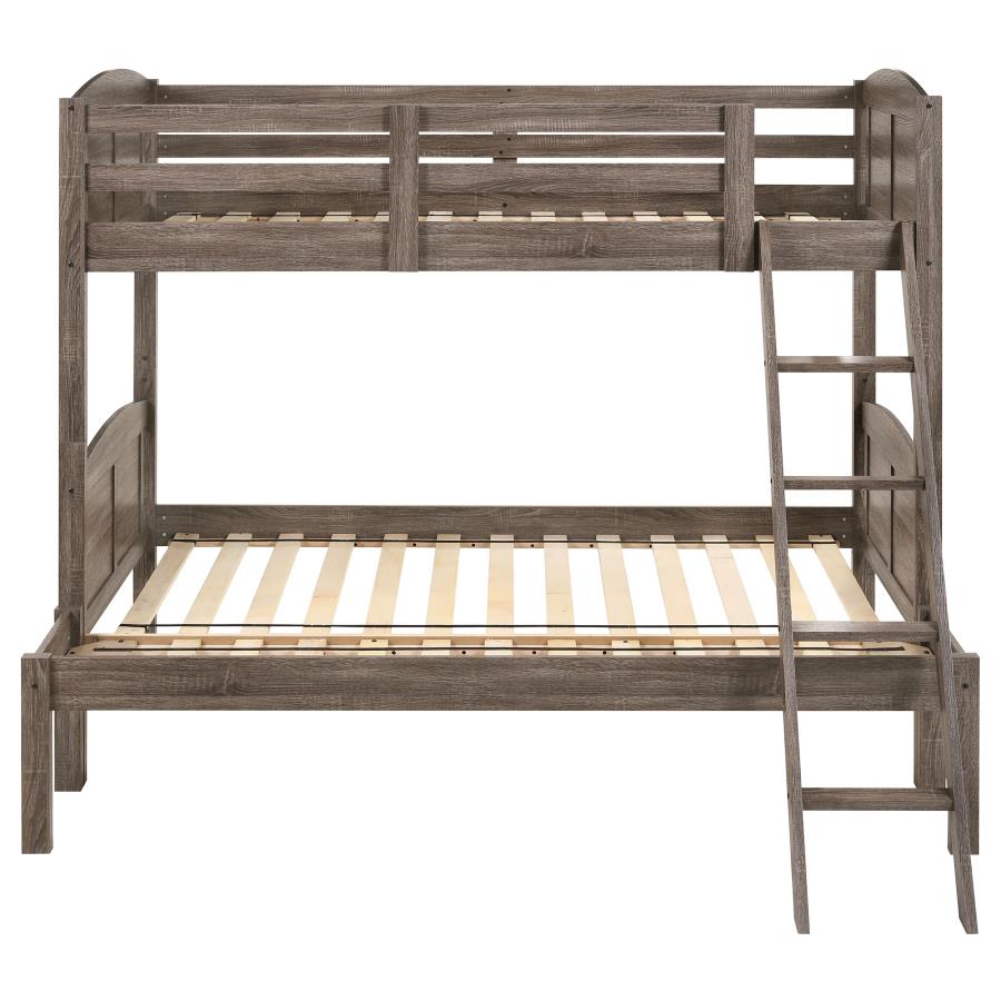 Flynn Brown Twin / Full Bunk Bed - furniture place usa