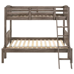 Flynn Brown Twin / Full Bunk Bed - furniture place usa
