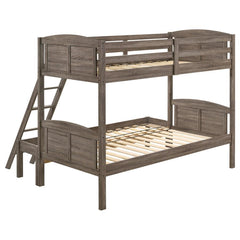 Flynn Brown Twin / Full Bunk Bed - furniture place usa