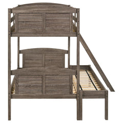 Flynn Brown Twin / Full Bunk Bed - furniture place usa