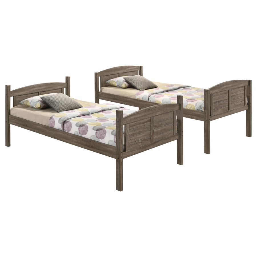 Flynn Brown Twin / Full Bunk Bed - furniture place usa