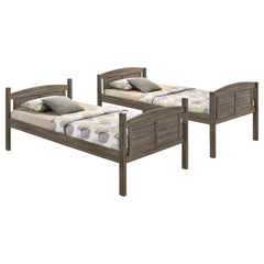 Flynn Brown Twin / Full Bunk Bed - furniture place usa
