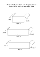Flynn Brown Twin / Full Bunk Bed - furniture place usa
