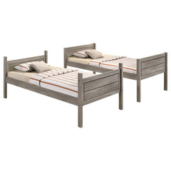 Ryder Grey Twin / Full Bunk Bed - furniture place usa