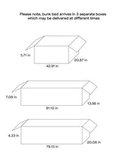Ryder Grey Twin / Full Bunk Bed - furniture place usa
