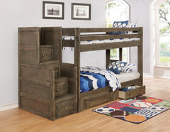 Wrangle Hill Grey Stairway Chest - furniture place usa