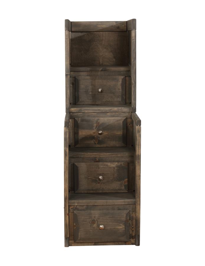 Wrangle Hill Grey Stairway Chest - furniture place usa