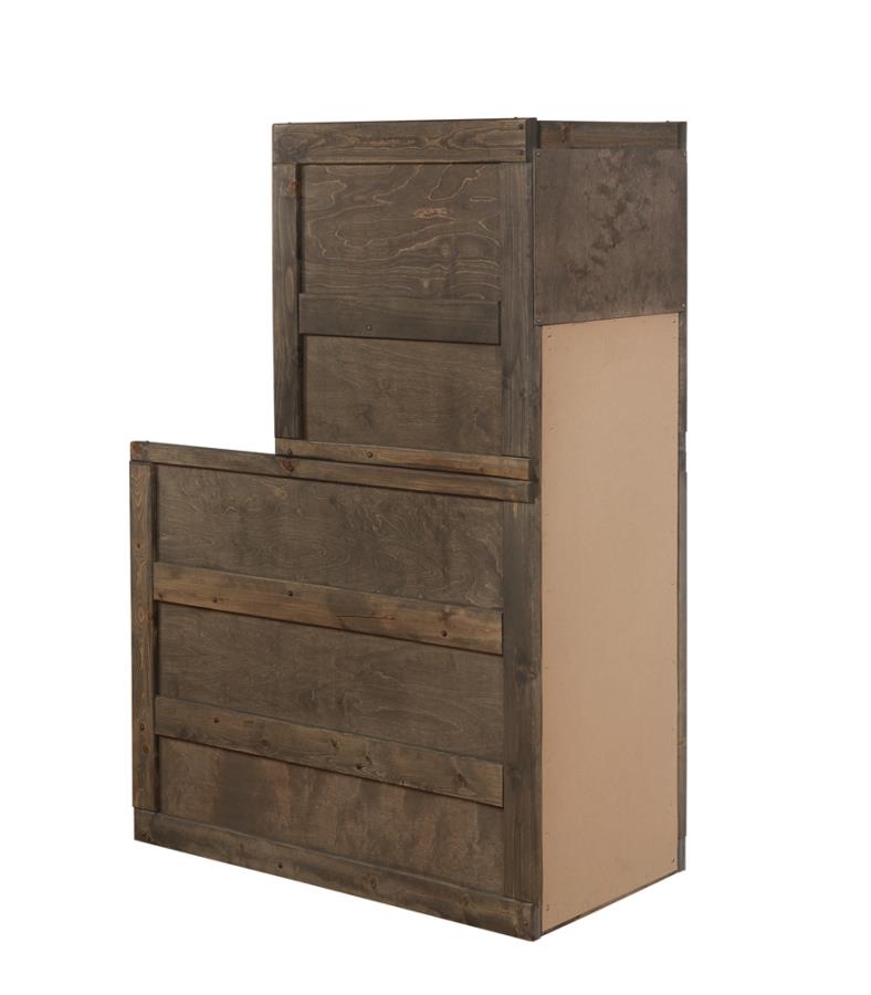 Wrangle Hill Grey Stairway Chest - furniture place usa