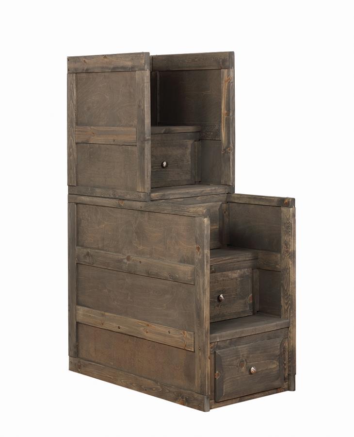 Wrangle Hill Grey Stairway Chest - furniture place usa
