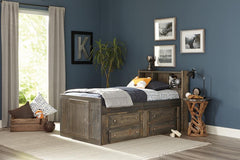 Wrangle Hill Grey Twin Storage Bed - furniture place usa