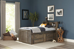 Wrangle Hill Grey Twin Storage Bed - furniture place usa