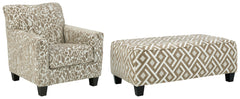 Dovemont Chair and Ottoman - furniture place usa