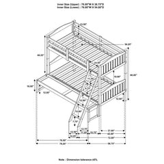 Arlo Brown Twin / Full Bunk Bed - furniture place usa