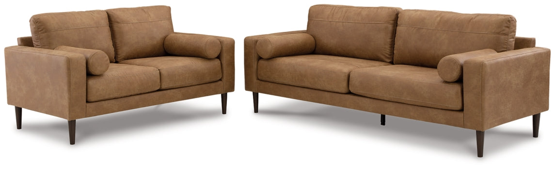 Telora Sofa and Loveseat - furniture place usa