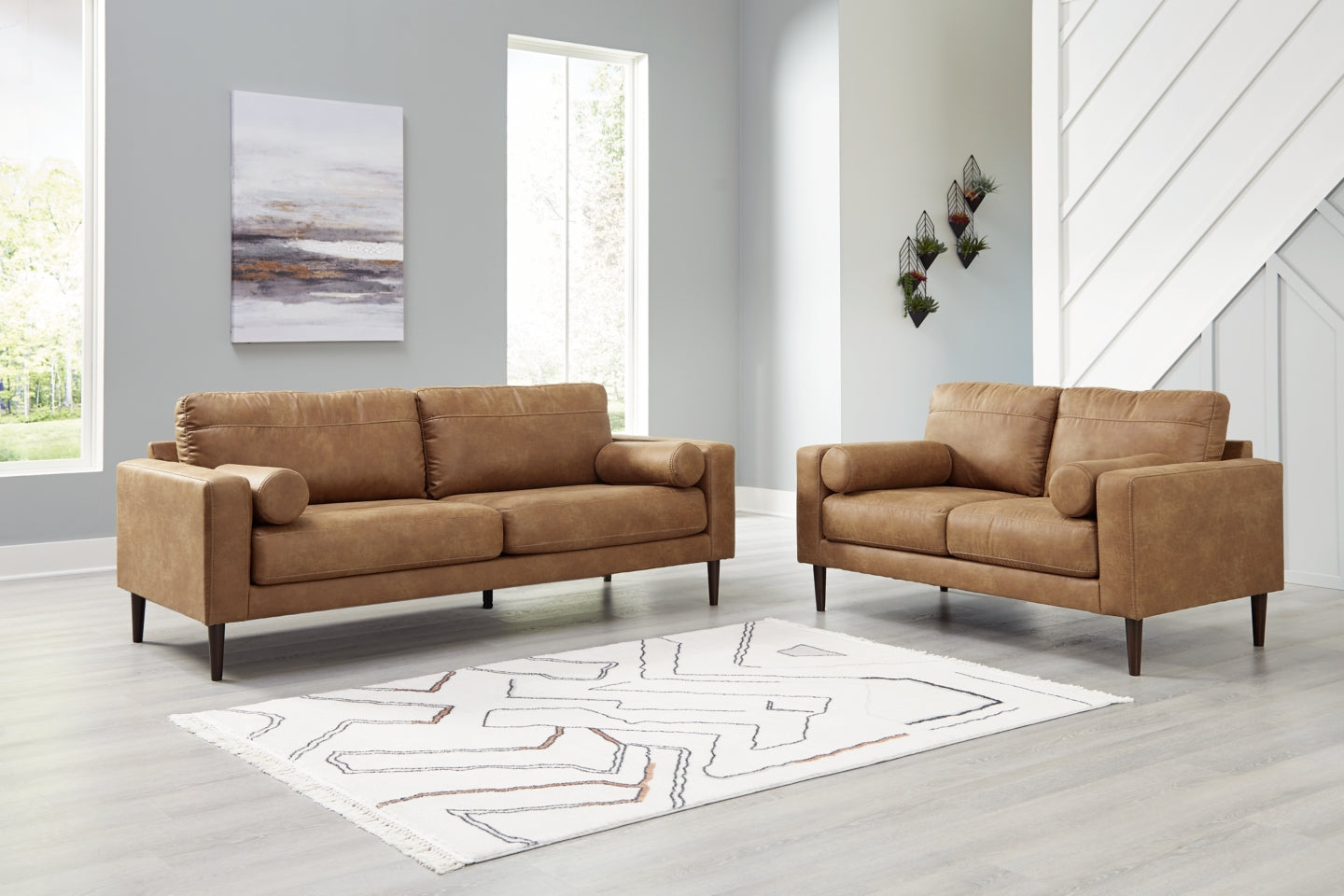 Telora Sofa and Loveseat - furniture place usa