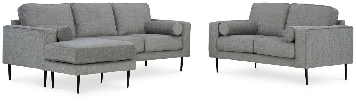 Hazela Sofa Chaise and Loveseat - furniture place usa
