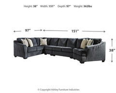 Eltmann 4-Piece Sectional with Ottoman - PKG001279 - furniture place usa