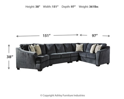 Eltmann 4-Piece Sectional with Ottoman - PKG001281 - furniture place usa
