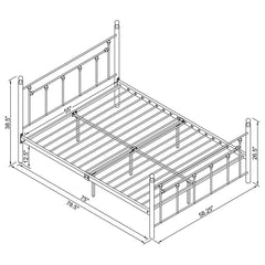 Canon White Full Bed - furniture place usa