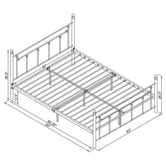 Canon Grey Queen Bed - furniture place usa