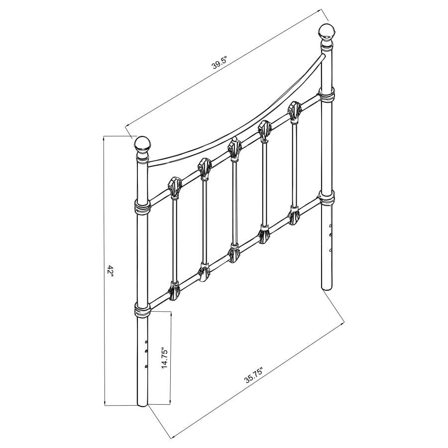 Marie White Twin Headboard - furniture place usa