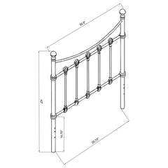 Marie White Twin Headboard - furniture place usa