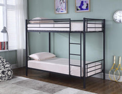 Hayward Black Twin / Twin Bunk Bed - furniture place usa