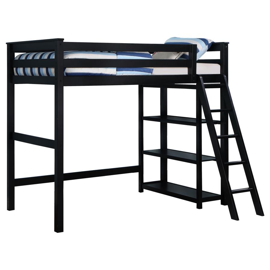 Anica Black Twin Loft Bed - furniture place usa