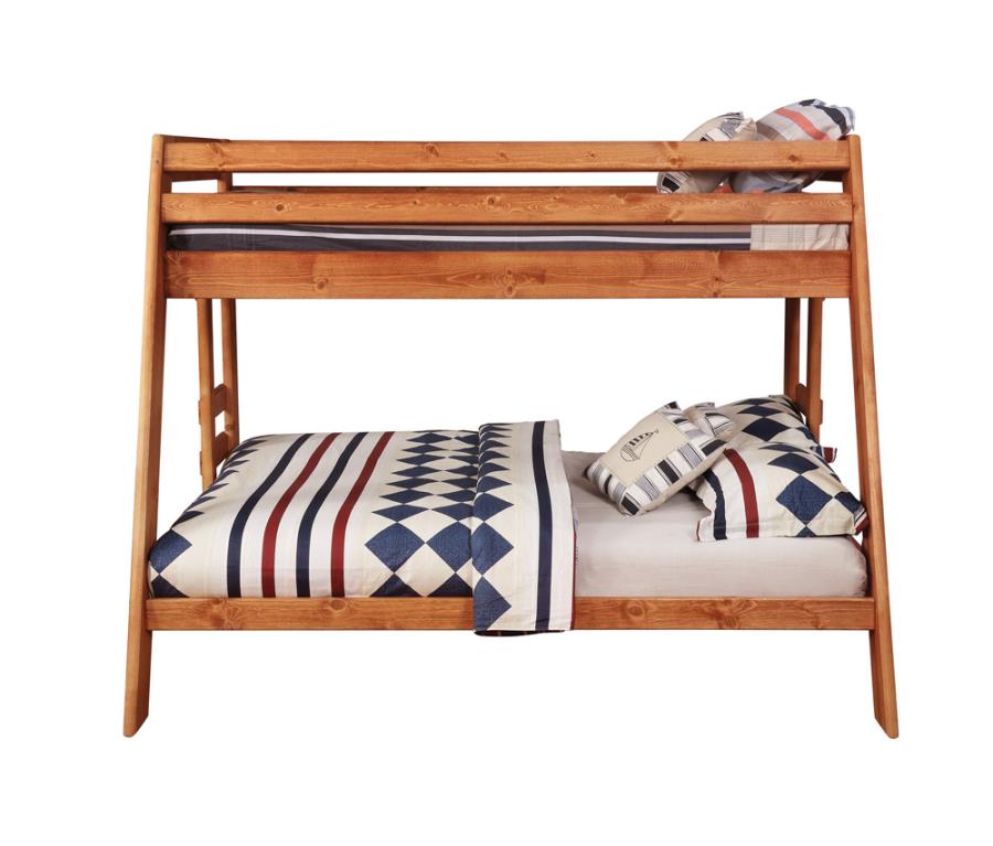 Wrangle Hill Brown Twin / Full Bunk Bed - furniture place usa