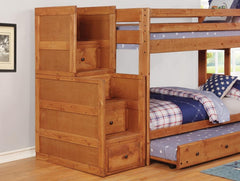 Wrangle Hill Brown Stairway Chest - furniture place usa