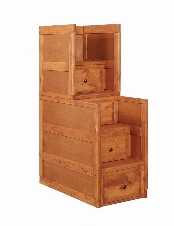 Wrangle Hill Brown Stairway Chest - furniture place usa