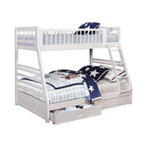 Ashton White Twin / Full Bunk Bed - furniture place usa