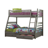 Ashton Grey Twin / Full Bunk Bed - furniture place usa