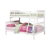 Chapman White Twin / Full Bunk Bed - furniture place usa