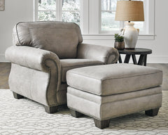 Olsberg Chair and Ottoman - furniture place usa