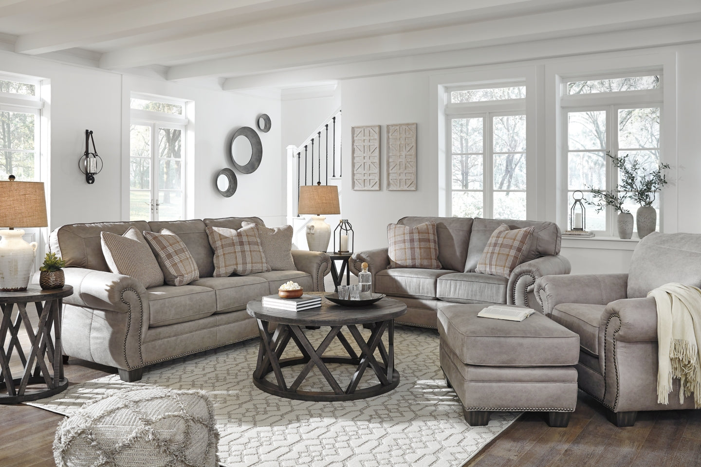 Olsberg Sofa, Loveseat, Chair and Ottoman - furniture place usa
