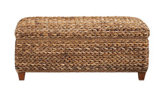 Laughton Brown Storage Bench - furniture place usa