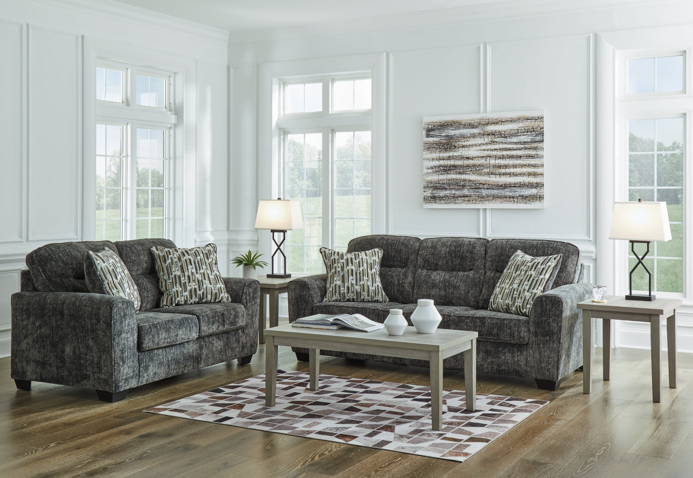 Lonoke Sofa and Loveseat - furniture place usa