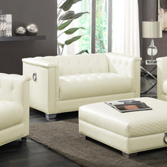 Chaviano Ivory Loveseat - furniture place usa