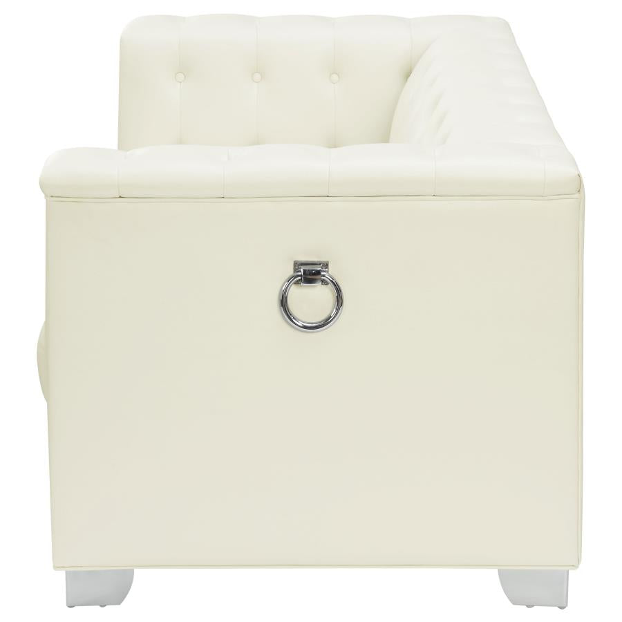 Chaviano Ivory Loveseat - furniture place usa