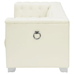 Chaviano Ivory Loveseat - furniture place usa