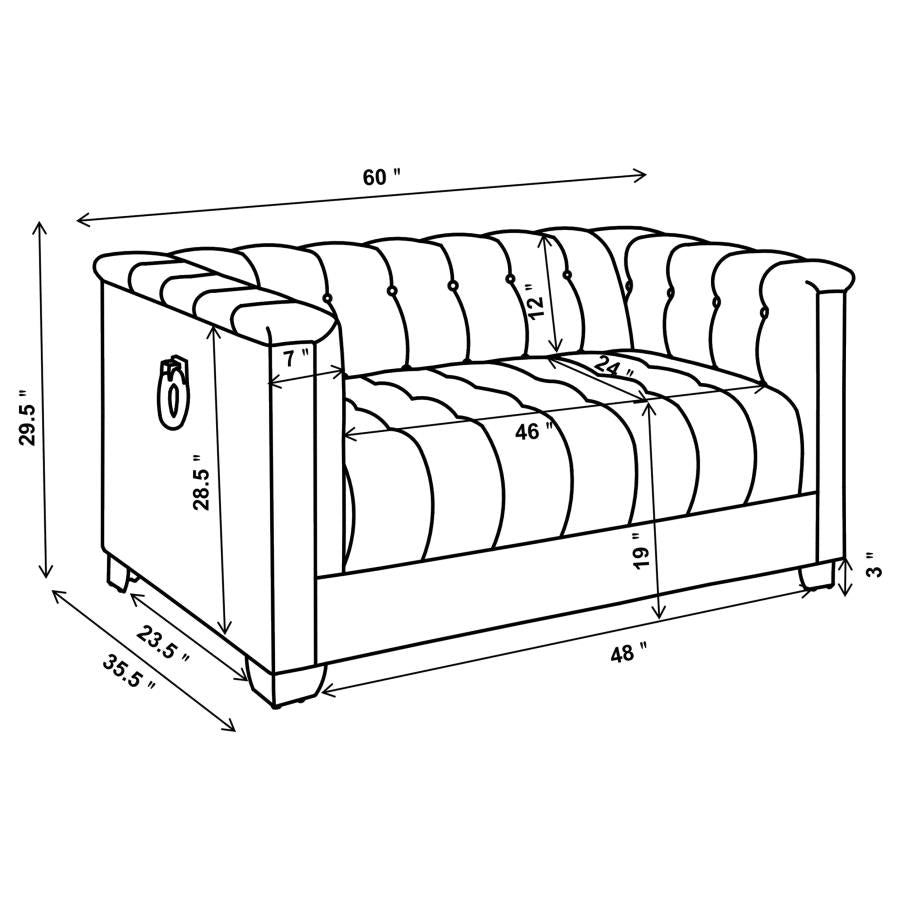Chaviano Ivory Loveseat - furniture place usa