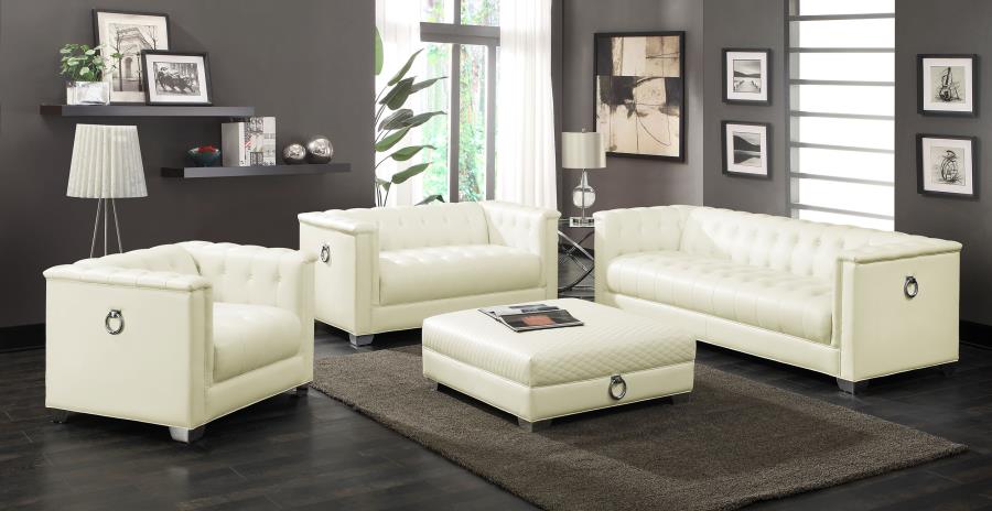 Chaviano Ivory Loveseat - furniture place usa