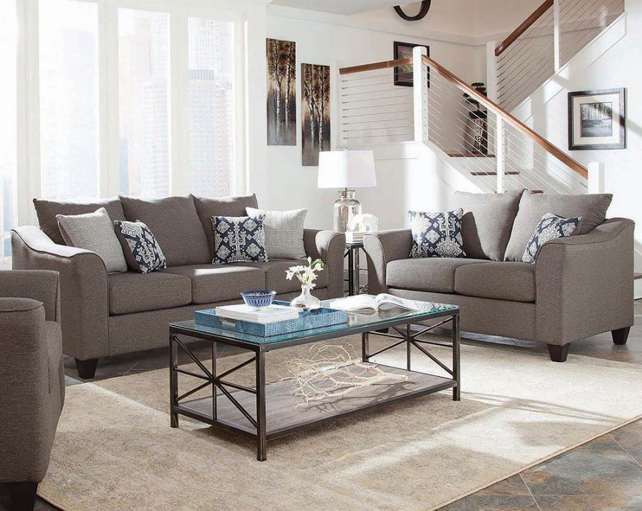 Salizar Grey 2 Pc Sofa Set - furniture place usa