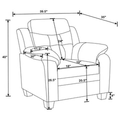 Finley Black Chair - furniture place usa